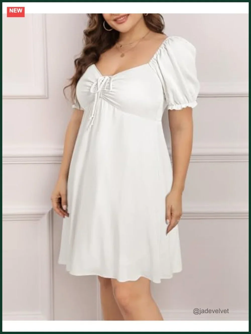 Puff Sleeve Sweetheart A-Line Mini Dress 100% Viscose Casual